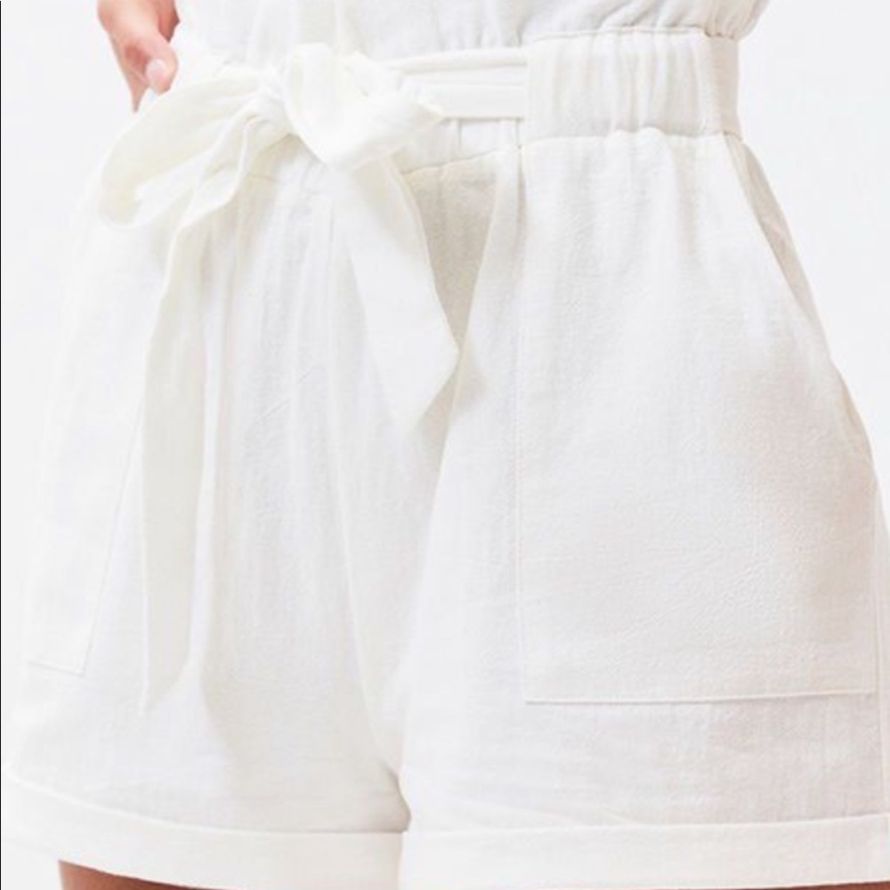 Pac Sun LA Hearts Paperwaist White Shorts